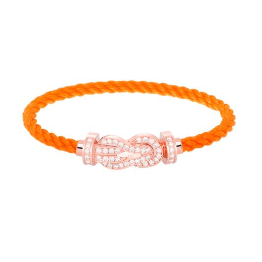 [Vera Jewelry]CHANCE LARGE 8 FIGURE BUCKLE FULL DIAMOND BRACELET ROSE GOLD