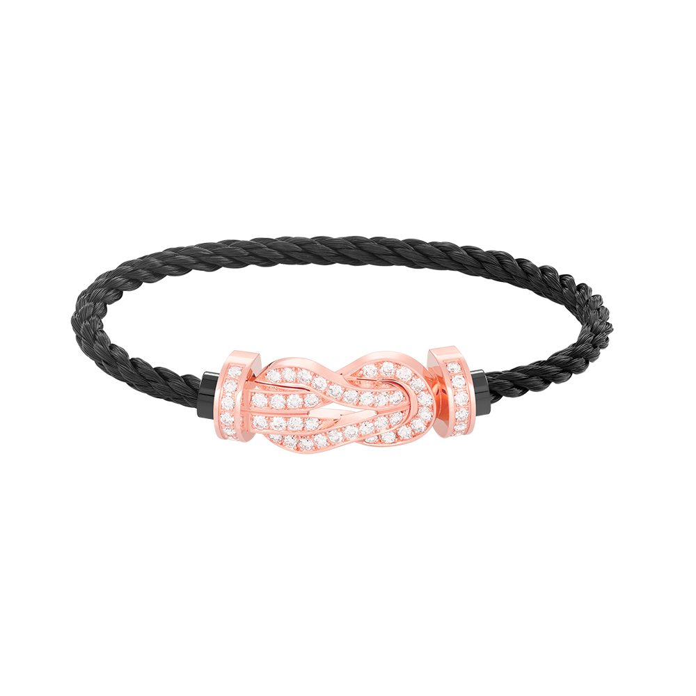 [Vera  Jewelry]CHANCE LARGE 8 FIGURE BUCKLE FULL DIAMOND BRACELET ROSE GOLD