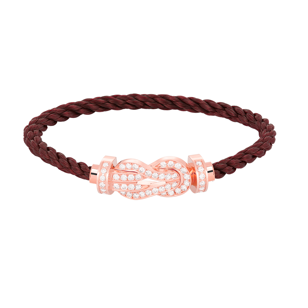 [Vera  Jewelry]CHANCE LARGE 8 FIGURE BUCKLE FULL DIAMOND BRACELET ROSE GOLD