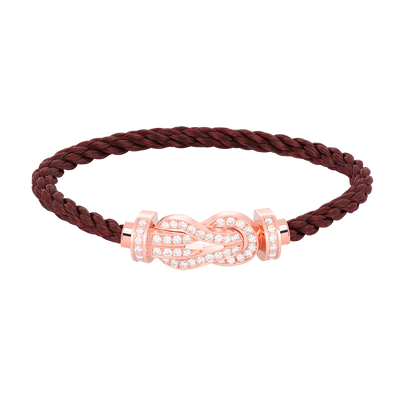 [Vera  Jewelry]CHANCE LARGE 8 FIGURE BUCKLE FULL DIAMOND BRACELET ROSE GOLD