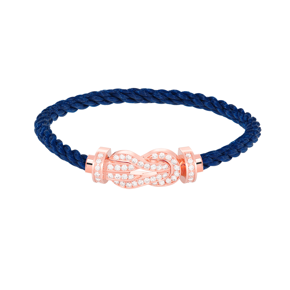 [Vera Jewelry]CHANCE LARGE 8 FIGURE BUCKLE FULL DIAMOND BRACELET ROSE GOLD