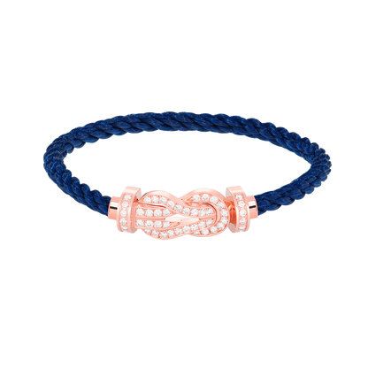 [Vera  Jewelry]CHANCE LARGE 8 FIGURE BUCKLE FULL DIAMOND BRACELET ROSE GOLD