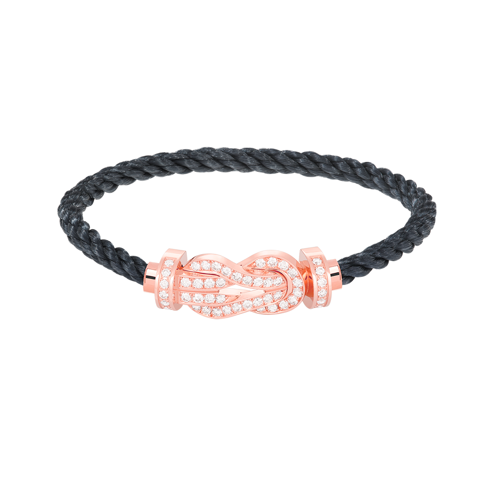 [Vera Jewelry]CHANCE LARGE 8 FIGURE BUCKLE FULL DIAMOND BRACELET ROSE GOLD