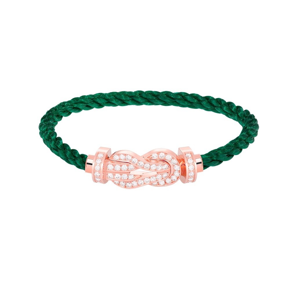 [Vera Jewelry]CHANCE LARGE 8 FIGURE BUCKLE FULL DIAMOND BRACELET ROSE GOLD