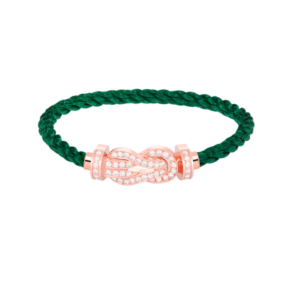 [Vera Jewelry]CHANCE LARGE 8 FIGURE BUCKLE FULL DIAMOND BRACELET ROSE GOLD