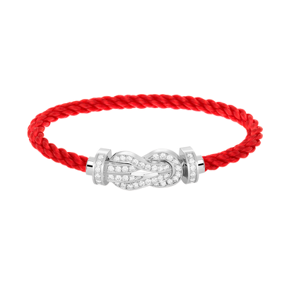 [Vera Jewelry]CHANCE LARGE 8 FIGURE BUCKLE FULL DIAMOND BRACELET SILVER