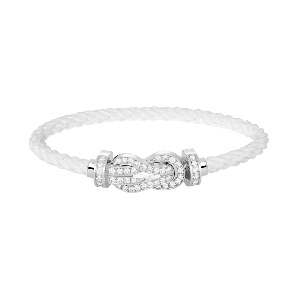 [Vera  Jewelry]CHANCE LARGE 8 FIGURE BUCKLE FULL DIAMOND BRACELET SILVER