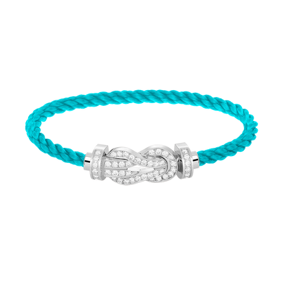 [Vera  Jewelry]CHANCE LARGE 8 FIGURE BUCKLE FULL DIAMOND BRACELET SILVER