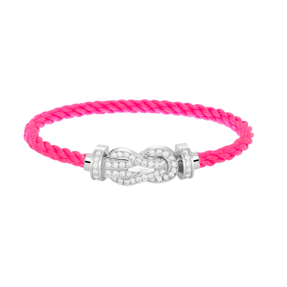 [Vera Jewelry]CHANCE LARGE 8 FIGURE BUCKLE FULL DIAMOND BRACELET SILVER
