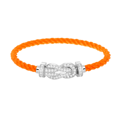 [Vera  Jewelry]CHANCE LARGE 8 FIGURE BUCKLE FULL DIAMOND BRACELET SILVER