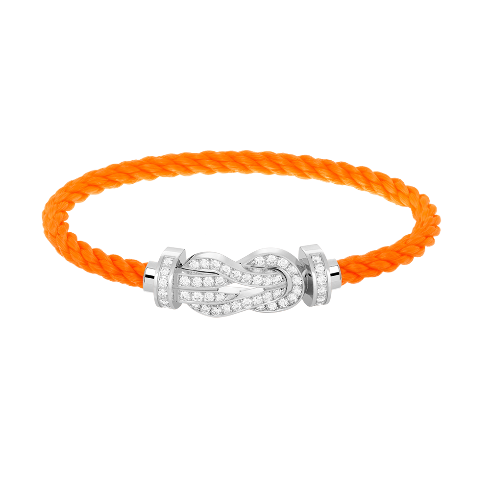 [Vera Jewelry]CHANCE LARGE 8 FIGURE BUCKLE FULL DIAMOND BRACELET SILVER