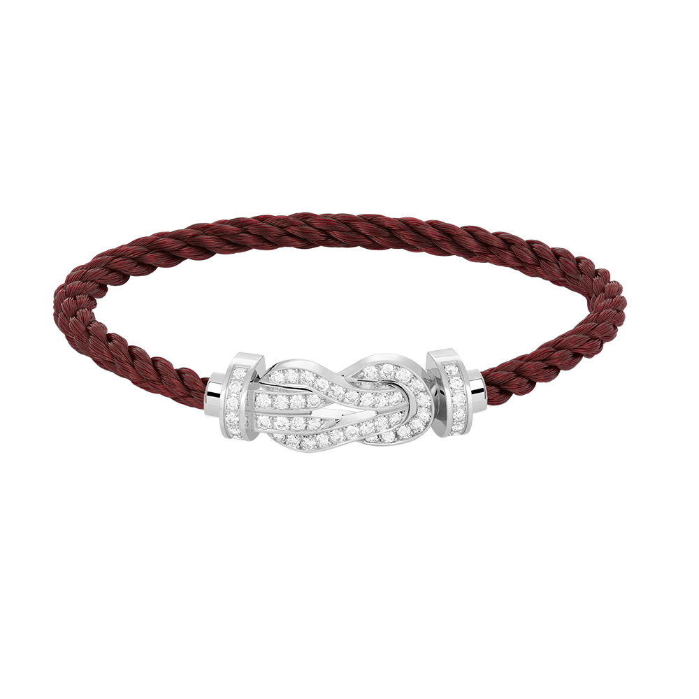 [Vera Jewelry]CHANCE LARGE 8 FIGURE BUCKLE FULL DIAMOND BRACELET SILVER