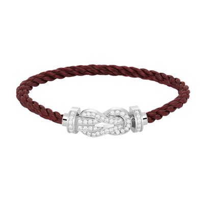 [Vera Jewelry]CHANCE LARGE 8 FIGURE BUCKLE FULL DIAMOND BRACELET SILVER