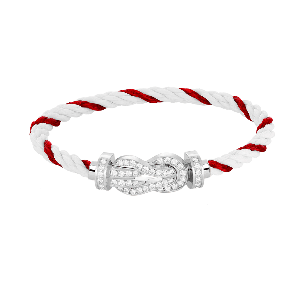 [Vera Jewelry]CHANCE LARGE 8 FIGURE BUCKLE FULL DIAMOND BRACELET SILVER