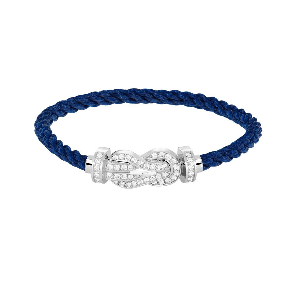 [Vera Jewelry]CHANCE LARGE 8 FIGURE BUCKLE FULL DIAMOND BRACELET SILVER