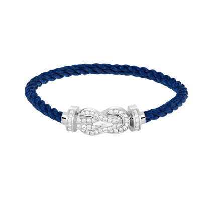 [Vera  Jewelry]CHANCE LARGE 8 FIGURE BUCKLE FULL DIAMOND BRACELET SILVER