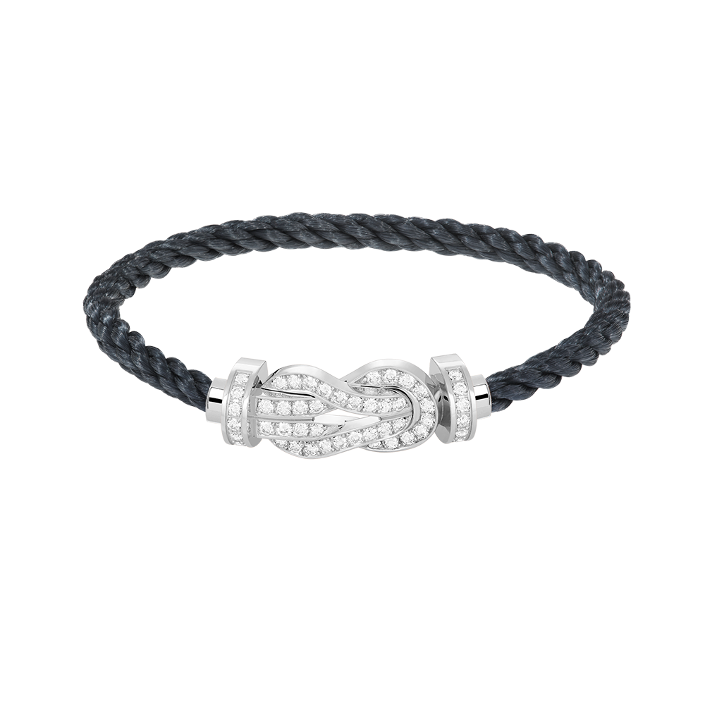 [Vera Jewelry]CHANCE LARGE 8 FIGURE BUCKLE FULL DIAMOND BRACELET SILVER