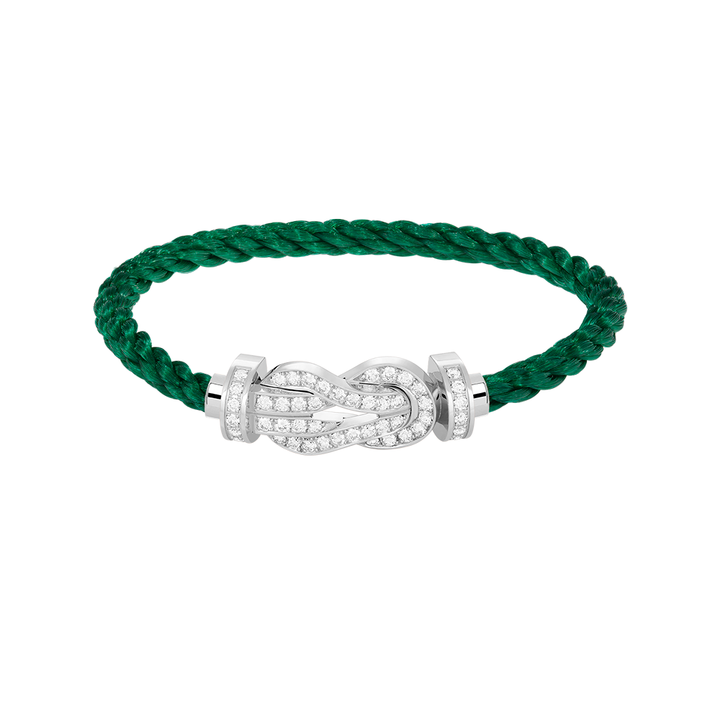 [Vera Jewelry]CHANCE LARGE 8 FIGURE BUCKLE FULL DIAMOND BRACELET SILVER