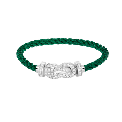 [Vera Jewelry]CHANCE LARGE 8 FIGURE BUCKLE FULL DIAMOND BRACELET SILVER
