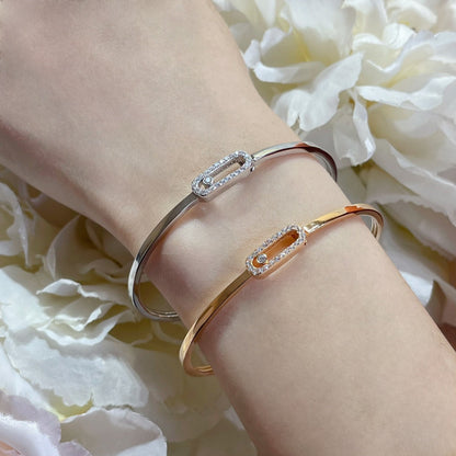 [Vera  Jewelry]Move Uno pavé flex bangle medium