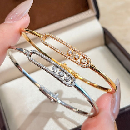 [Vera Jewelry]Move Pavé Diamond Bangle Bracelet M