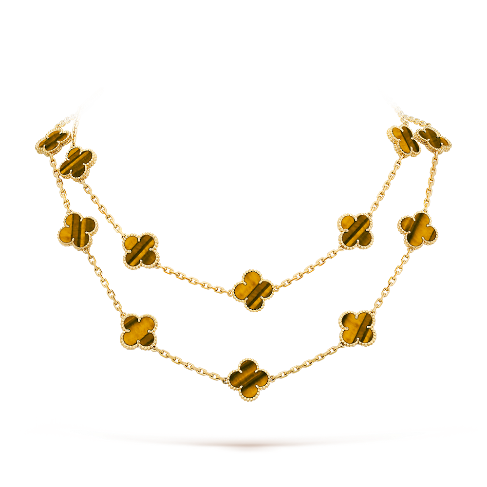 [Vera Jewelry]CLOVER 20 MOTIFS TIGER EYE ROSE GOLD