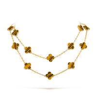 [Vera Jewelry]CLOVER 20 MOTIFS TIGER EYE ROSE GOLD