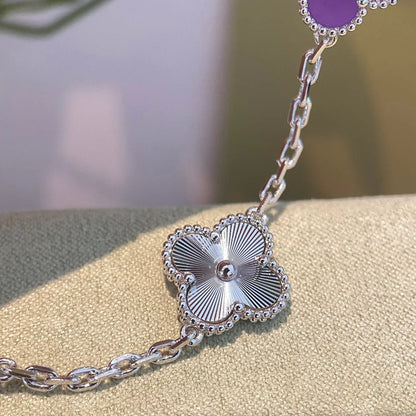 [Vera Jewelry] クローバー5モチーフ バイオレット ブレスレットコレクション