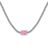 [Vera Jewelry]2.0 carat Ornate Emerald Cut Necklace