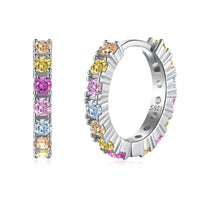 [Vera Jewelry]Radiant Colorful Round Cut Earrings
