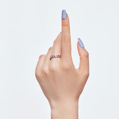 [Vera Jewelry]Delicate Vibrant Emerald Cut Daily Ring