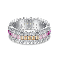 [Vera Jewelry]Ornate Colorful Radiant Cut Daily Ring