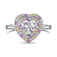 [Vera Jewelry]Delicate Ebullient Heart Shape Wedding Ring