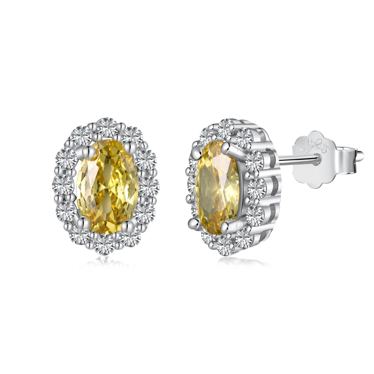 [Vera Jewelry]Delicate Unique Oval Cut Daily Earrings