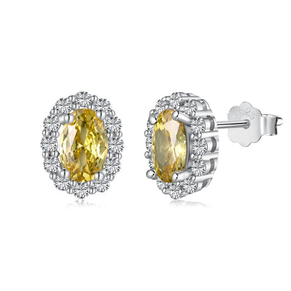 [Vera Jewelry]Delicate Unique Oval Cut Daily Earrings