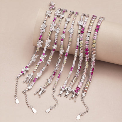 [Vera Jewelry]Ornate Colorful Butterfly Shape Round Cut Daily Bracelet