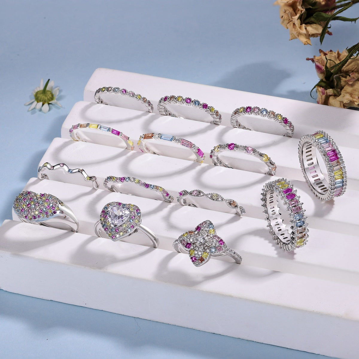 [Vera Jewelry]Exquisite Colorful Round Cut Party Ring