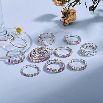 [Vera Jewelry]Exquisite Colorful Round Cut Party Ring