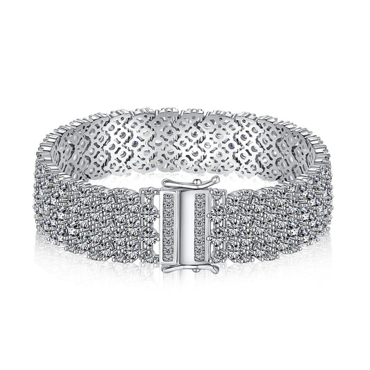 [Vera Jewelry]Ornate Elegant Round Cut Party Bracelet
