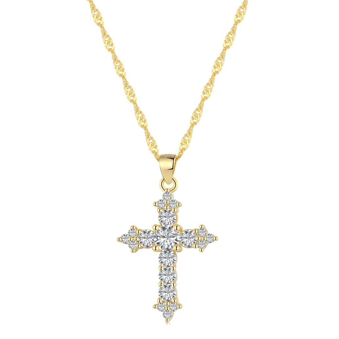 [Vera Jewelry]Delicate Cross Shape Necklace