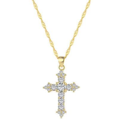 [Vera Jewelry]Delicate Cross Shape Necklace