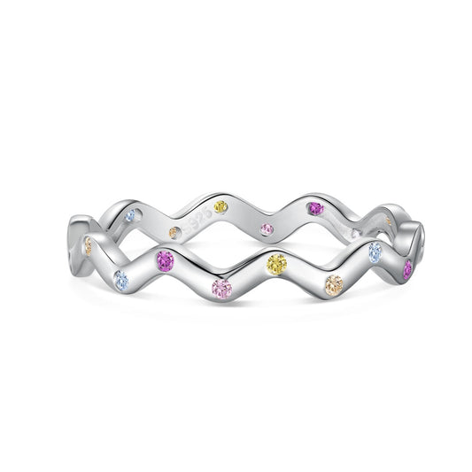 [Vera Jewelry]Ornate Vibrant Round Cut Daily Ring