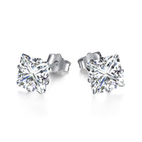 [Vera Jewelry] Stilvolle Ohrstecker mit glänzendem quadratischem Mittelstein