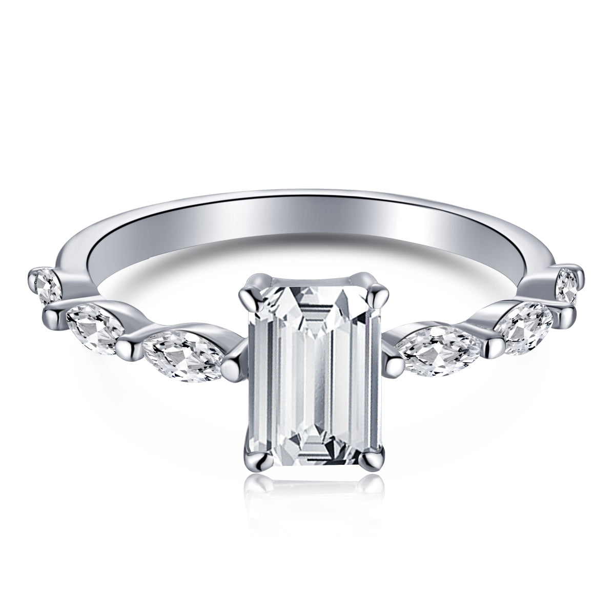 [Vera Jewelry]1.0 Carat Dainty Resplendent Radiant Cut Daily Ring