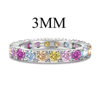 [Vera Jewelry]Dazzling Lustrous Round Cut Tennis Ring