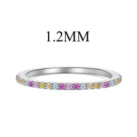 [Vera Jewelry]Ornate Colorful Round Cut Tennis Ring