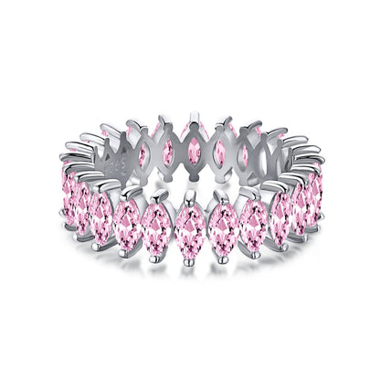 [Vera Jewelry]Gorgeous Marquise Cut Tennis Ring