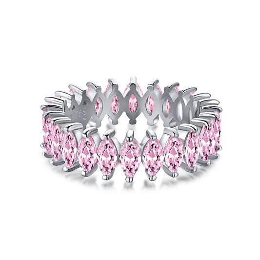 [Vera Jewelry]Gorgeous Marquise Cut Tennis Ring
