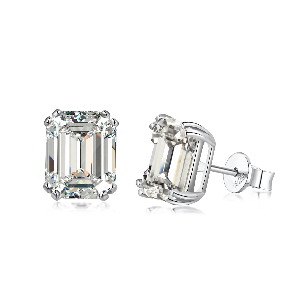 [Vera Jewelry]Dazzling Square Shape Earrings