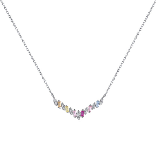 [Vera Jewelry]Dazzling Rainbow Necklace